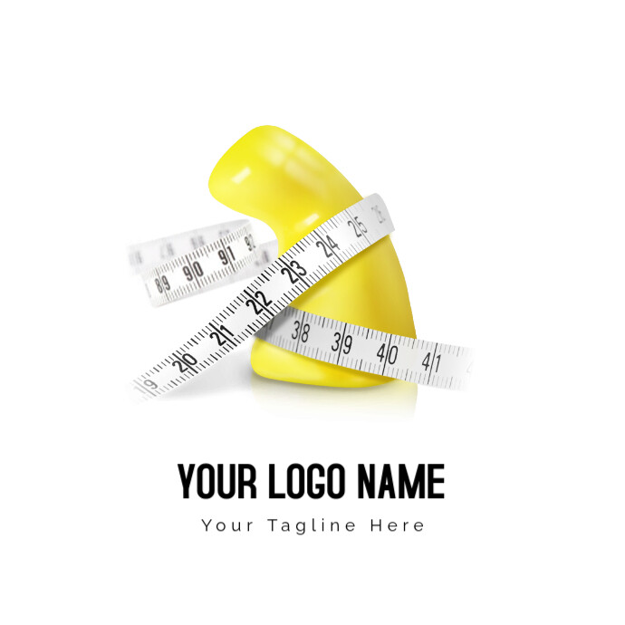 Tape Measures Font Logo template
