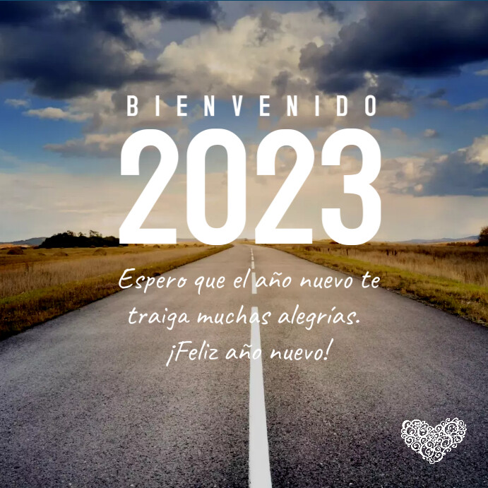 Plantilla De Tarjeta Bienvenido Ano Nuevo Postermywall