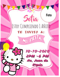 19 740 Hello Kitty Birthday Party Customizable Design Templates Postermywall