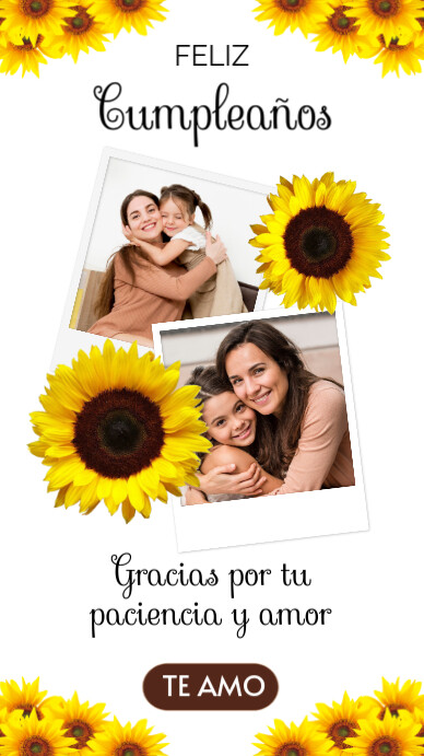 Tarjeta de felicitaciones para mamá, o amigas. Instagram Story template
