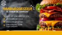 สีดำ tarjeta de presentación Business Card Template