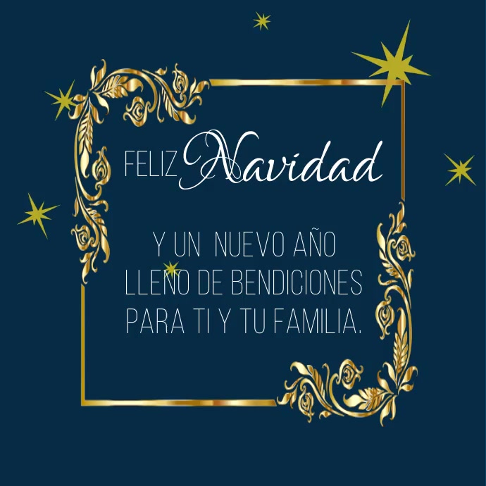 tarjeta instagram de Navidad y Año Nuevo Kwadrat (1:1) template