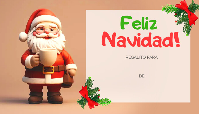 Tarjeta para regalo de navidad christmas tag Template | PosterMyWall