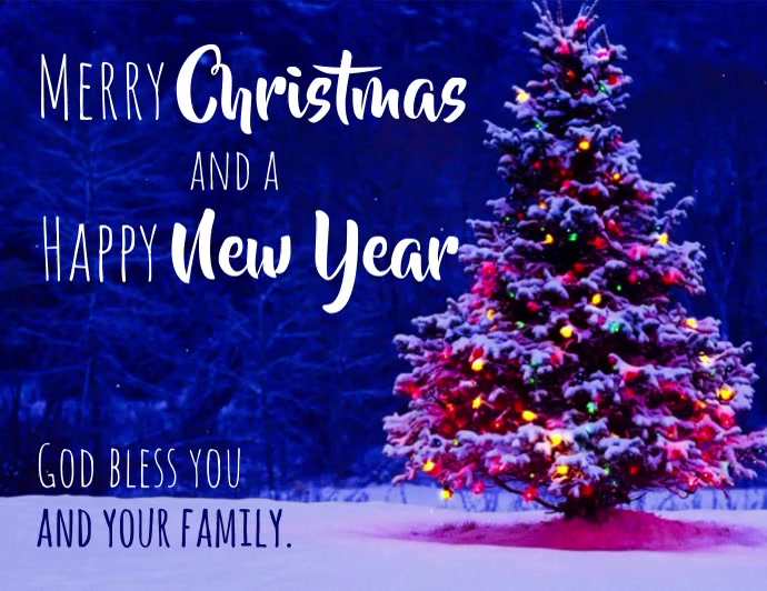 tarjeta volante de Navidad y Año Nuevo Flyer (US Letter) template