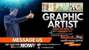 Черный Graphic Design Services วิดีโอหน้าปก Facebook Template