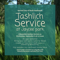 Tashlich Service at Park Post Template