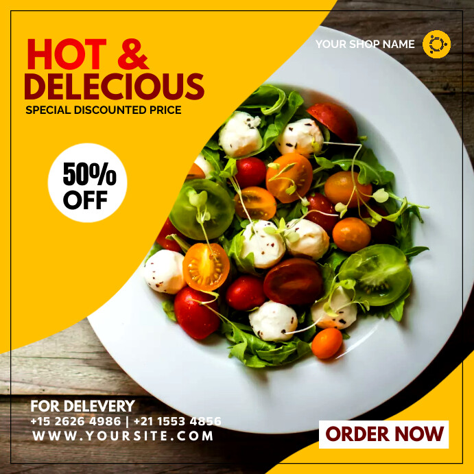 Tasty & delecious Instagram Post template