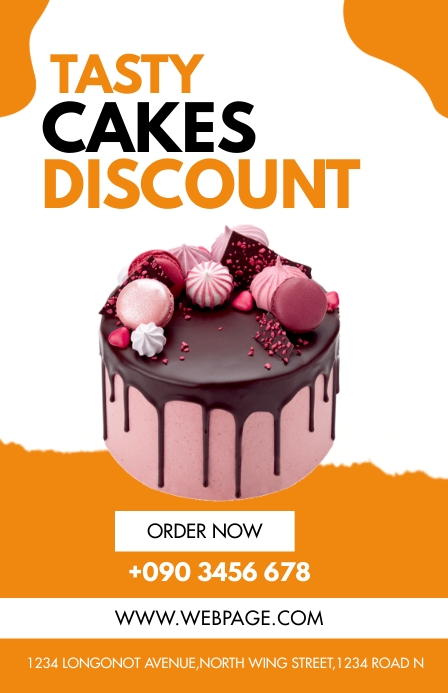 TASTY CAKES MENU Tabloid template