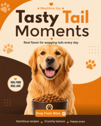 สีเหลือง Dog Food Promotion Instagram Portrait Template