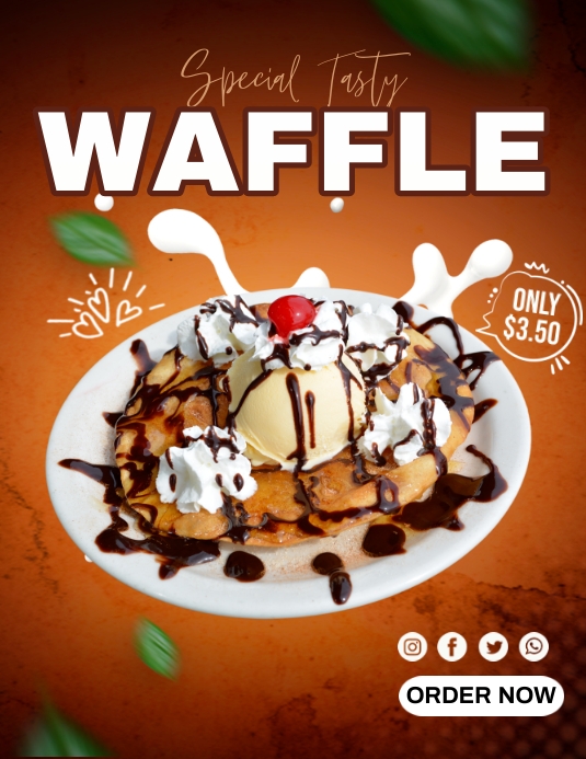 Tasty Waffle Offer Template | PosterMyWall