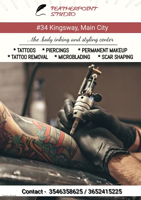 Tattoo Ad Template PosterMyWall