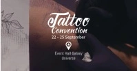 Tattoo Convention Festival Party Tattooed Ads Couverture d'événement Facebook template