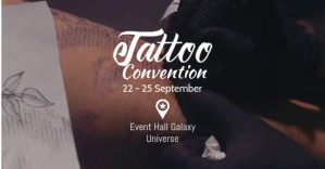 Black Tattoo Convention Facebook Event Cover Template