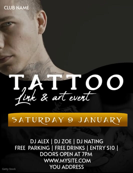 TATTOO Template PosterMyWall