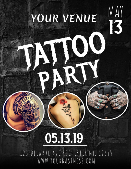 Modèle Flyer de Tatouage PosterMyWall