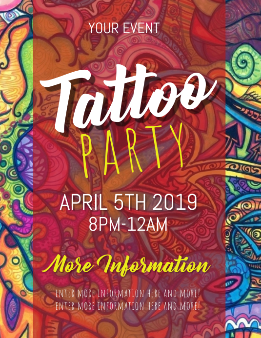 TATTOO FLYER Template PosterMyWall