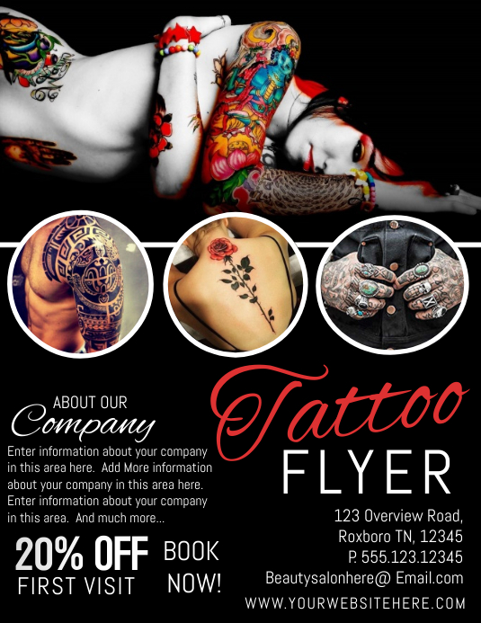 Tattoo Flyer Template Postermywall Tattoo Flyer Template Postermywall