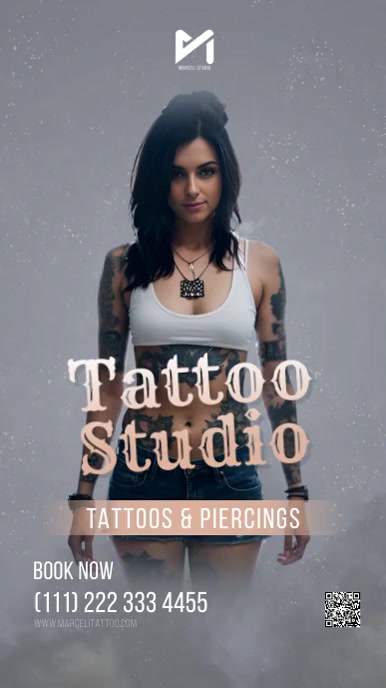 Tattoo Salon 9:16 Social Media Ad Template Instagram Story