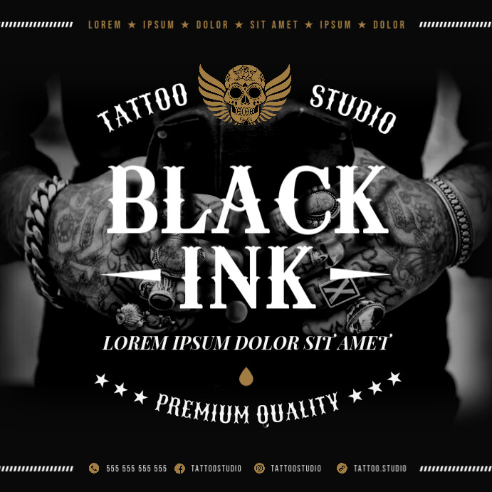 TATTOO STUDIO BANNER Template PosterMyWall