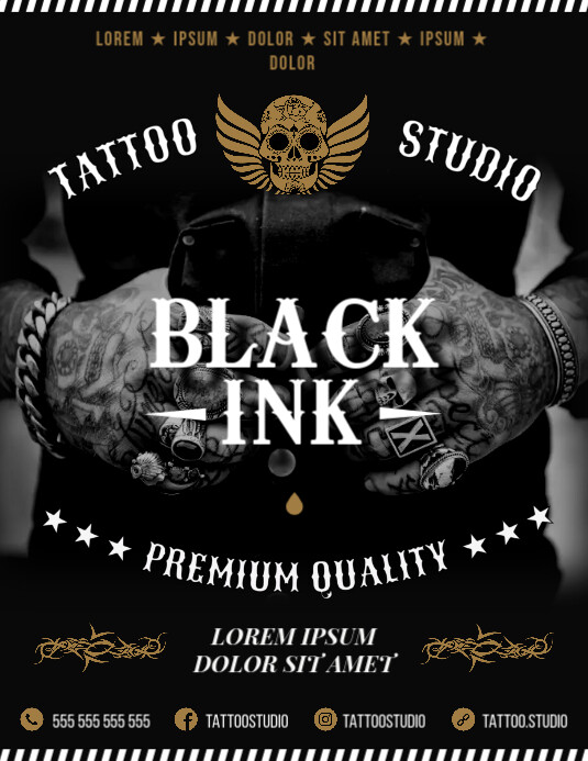 TATTOO STUDIO FLYER Modelo PosterMyWall