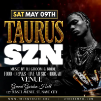 Taurus Season Luxury Night Flyer Сообщение Instagram template