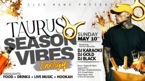 Taurus Season Vibes Energy Flyer Thumbnail sa YouTube template