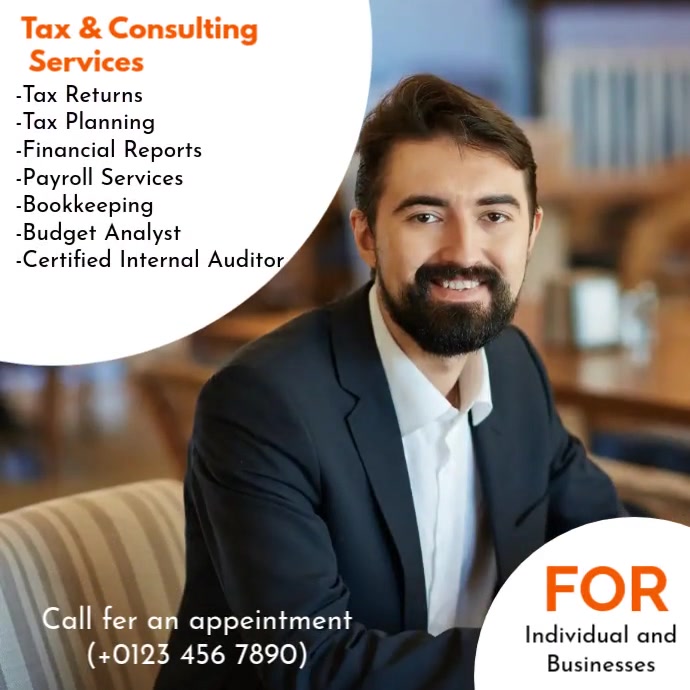 Tax & consulting Service Template | PosterMyWall