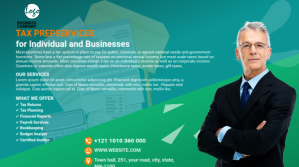 Tax & Consulting Services Ad Digitalt display (16:9) template