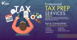 Tax & Consulting Services Ad Obraz udostępniany na Facebooku template