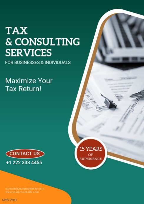 Tax & Consulting Services Flyer Template | PosterMyWall