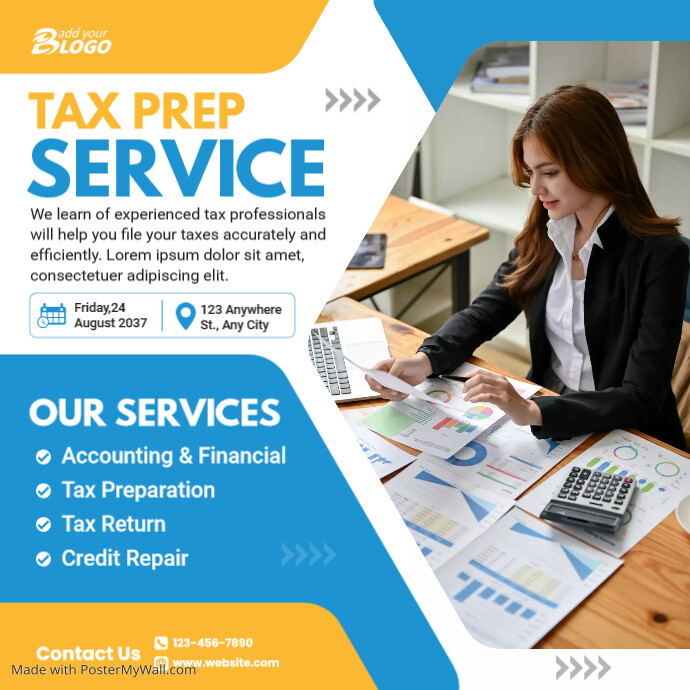Tax & Consulting Services Instagram Post Template | PosterMyWall