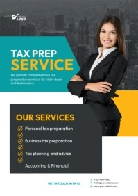 Tax & Consulting Services Poster Template A4