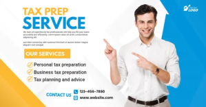 Tax & Prep Service Ad Template Imagem partilhada do Facebook