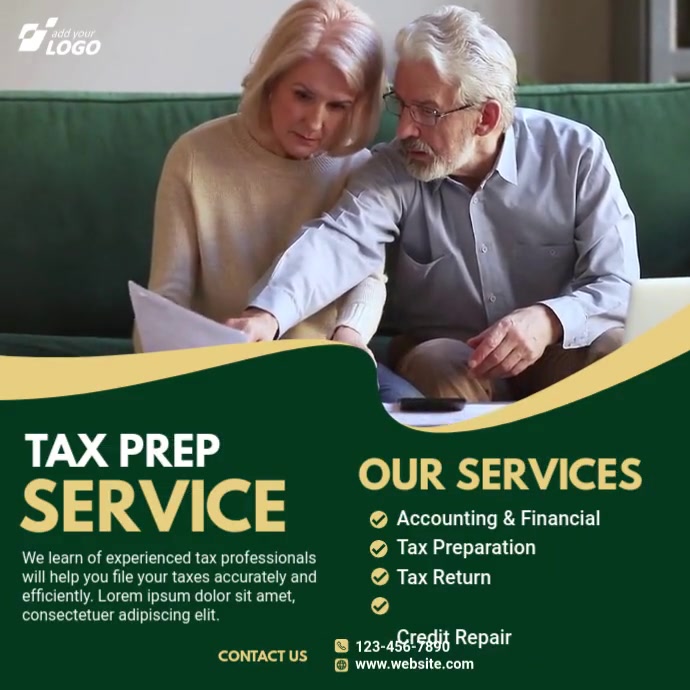 Tax & Prep Service Ad Template | PosterMyWall
