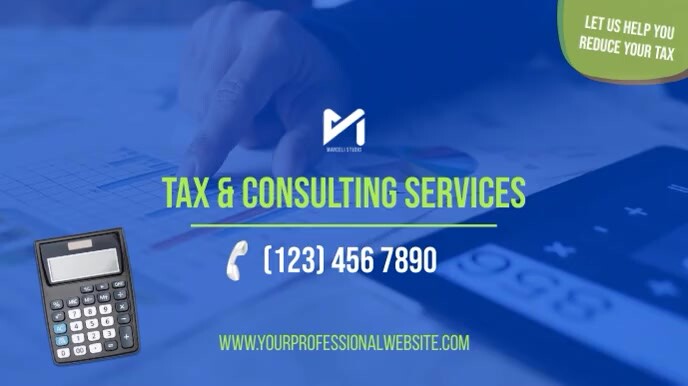Tax & Consulting Services Ekran reklamowy (16:9) template