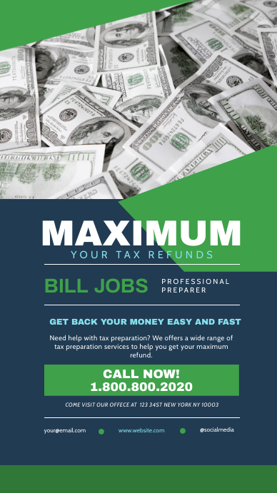 Tax & Consulting Services instagram story template