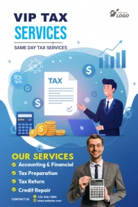 Tax & Consulting Services Poster Plakat template