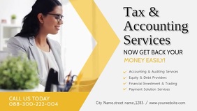 Tax and Consultancy Services Advert Banner Facebook Cover Video (16:9) template