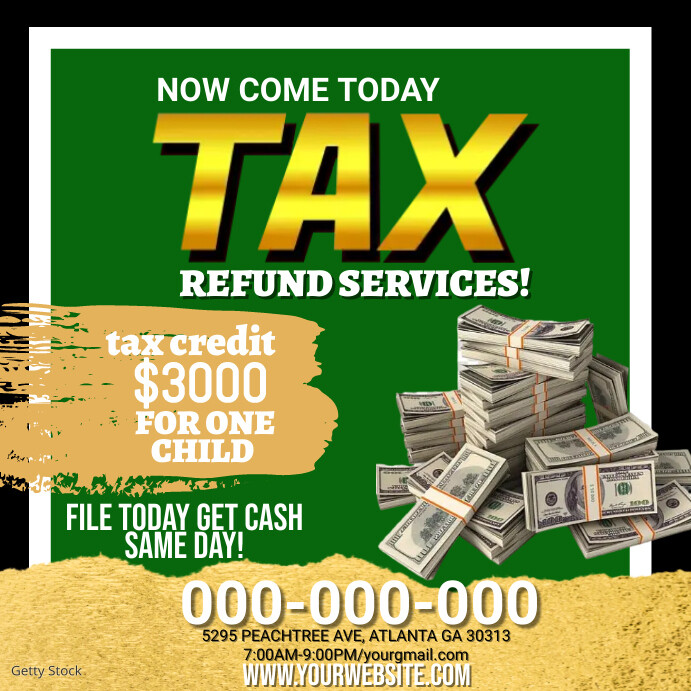 tax business Template | PosterMyWall