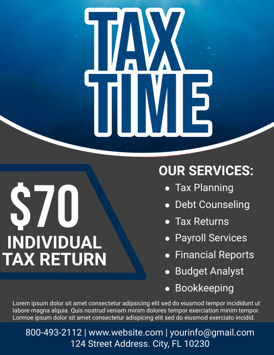 Plantilla de tax business Template | PosterMyWall