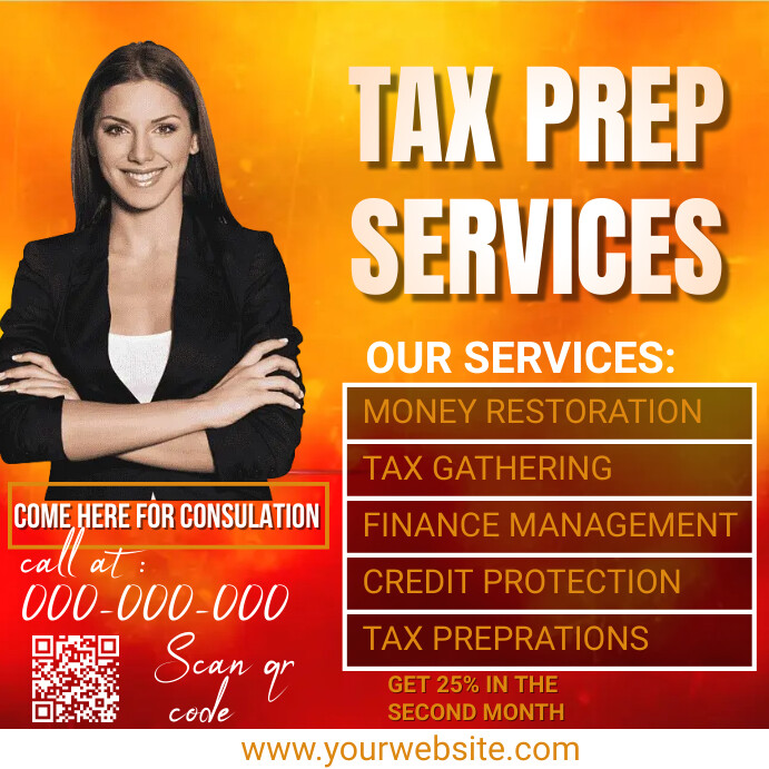 Plantilla de tax business Template | PosterMyWall