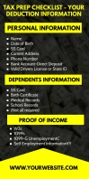 TAX CHECKLIST Roll Up Banner 3' × 6' template