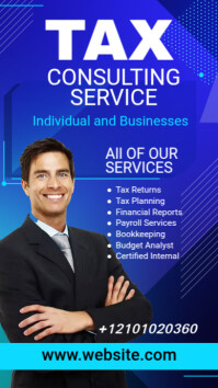 Tax consulting service banner ad Instagram Story template