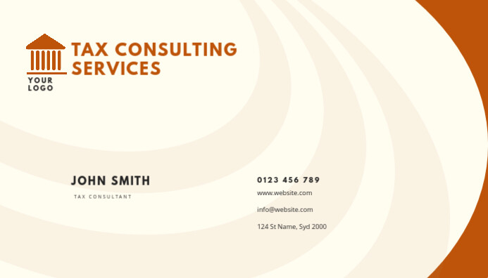 tax consulting service BUSINESS CARD template