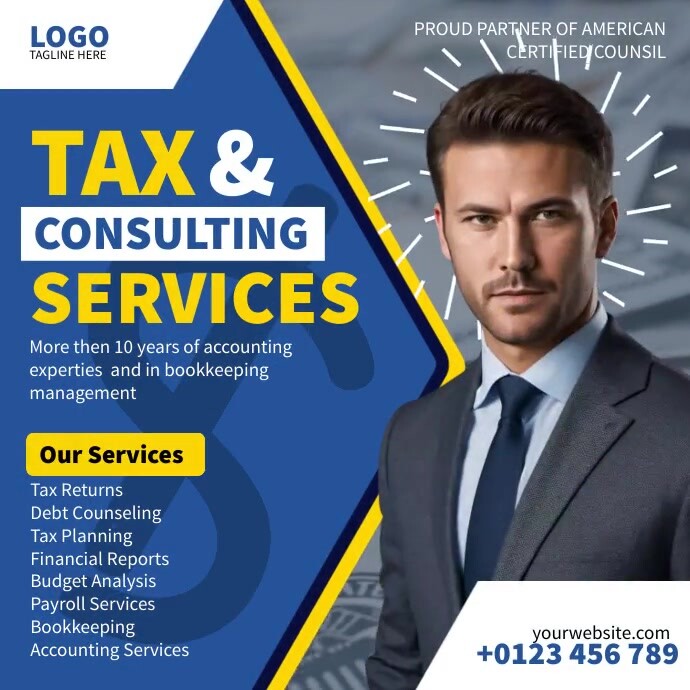 Tax Consulting Service Template | PosterMyWall