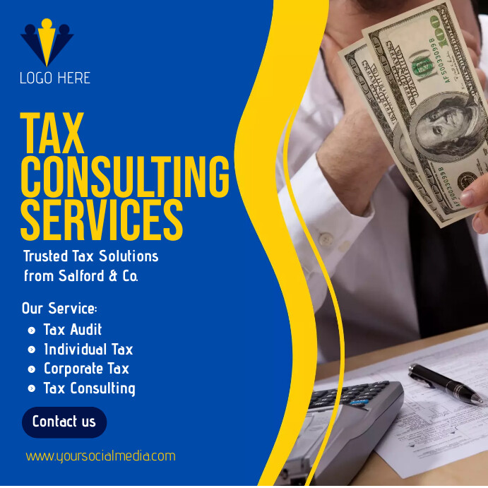tax consulting service Template | PosterMyWall