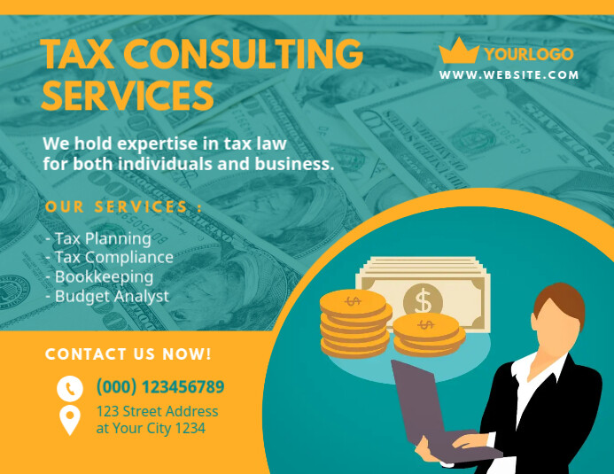 Tax Consulting Service Template PosterMyWall