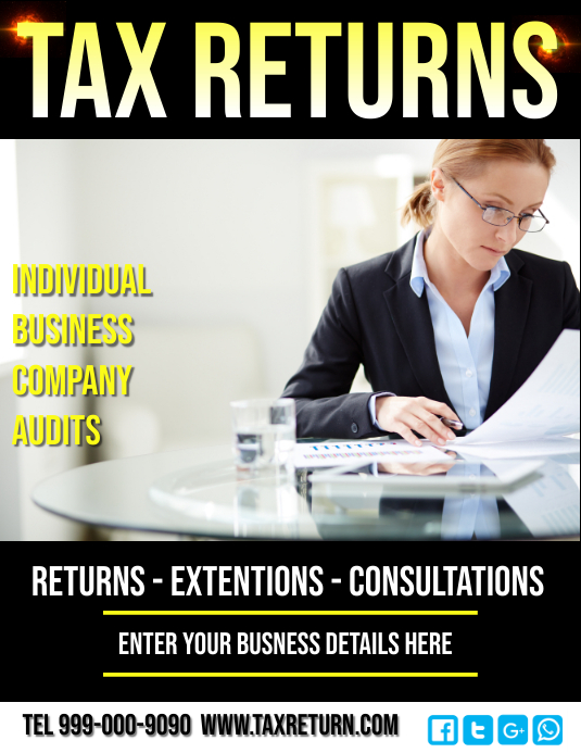 TAX Flyer (Letter pang-US) template
