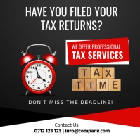 Tax filing Flyer Instagram Post template