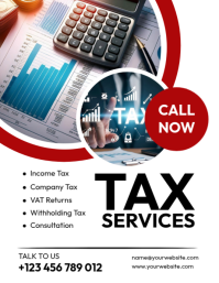 Tax Filing services Flyer (US Letter) template